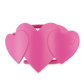 Pink Heart to Heart Flat Hair Clip