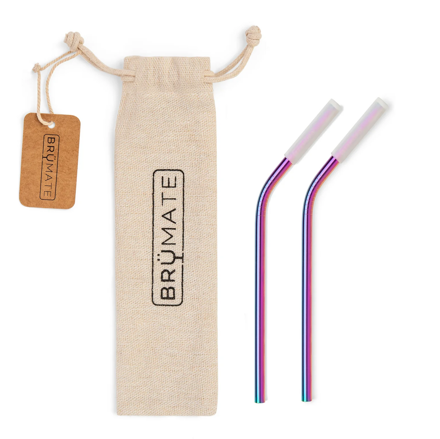 Small Reusable Straws - Rainbow Titanium