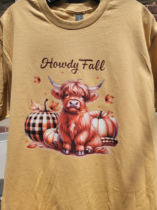 "Howdy Fall" Cow Shirt