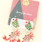 Pearl Studded Christmas Crab Earrings