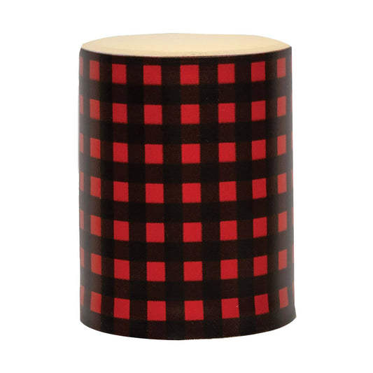 Red Small Buffalo Check Timer Pillar