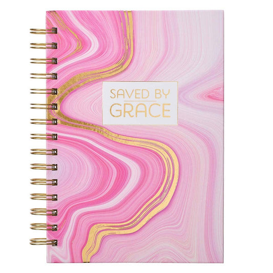 Saved by Grace Large Wirebound Journal
