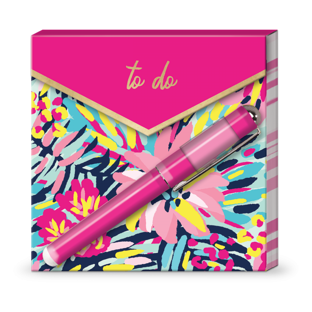 Hot Pink Matchbook Notepad with Pen
