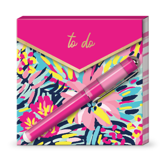 Hot Pink Matchbook Notepad with Pen