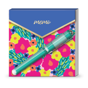Cobalt Matchbook Notepad with Pen