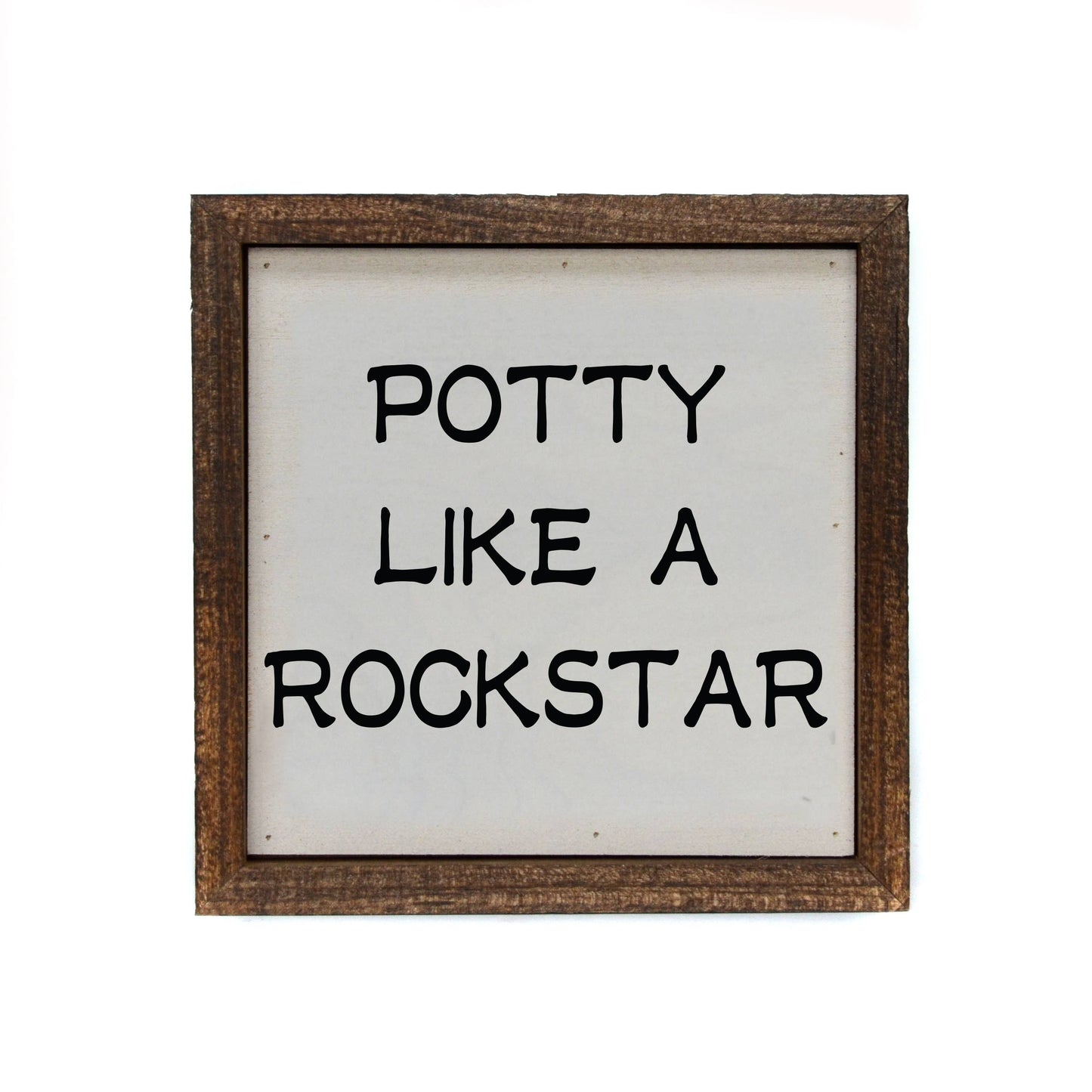 6X6 Potty Like A Rockstar Kids Bathroom Signs