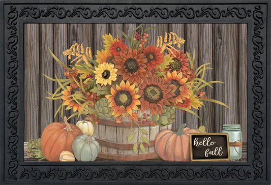 Hello Fall Floral Doormat