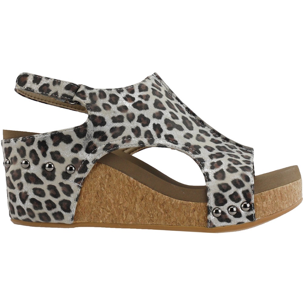 Carley Leopard Wedge Sandals