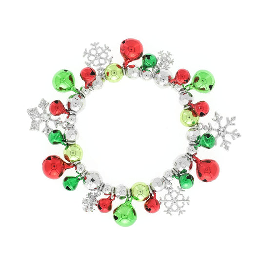 Christmas Jingle Bell and Snowflake Bracelet