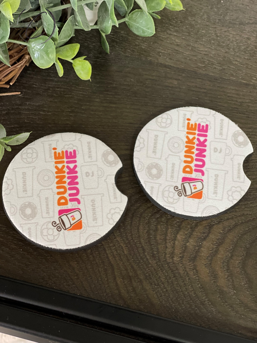 Dunkie Junkie Neoprene Car Coaster Set