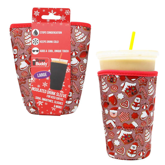 Brew Buddy Insulated Iced Coffee Sleeve (Large) - Happy Holidays
