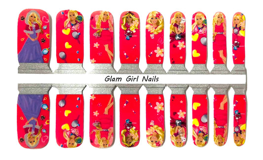 Barbie KID SIZED Nail Wraps
