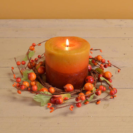 Orange Berry 6.5in Candle Ring
