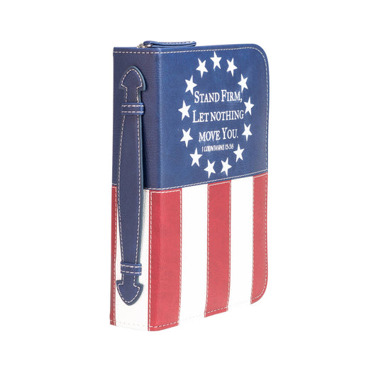 US Flag Stand Firm X-large Bible Cover