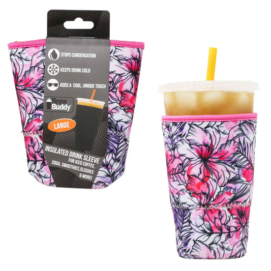 Brew Buddy Insulated Iced Coffee Sleeve - Hibiscus (Large)