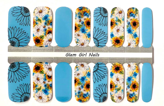 Sunflower Blooms Nail Wraps