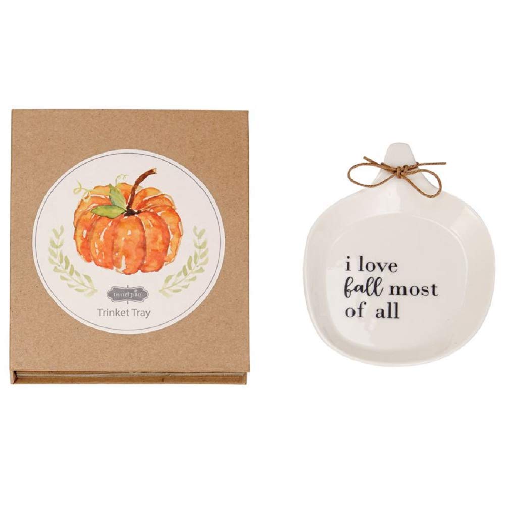 "I Love Fall Most of All" Pumpkin Trinket Tray