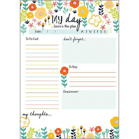 My Day Daily Planner Pad