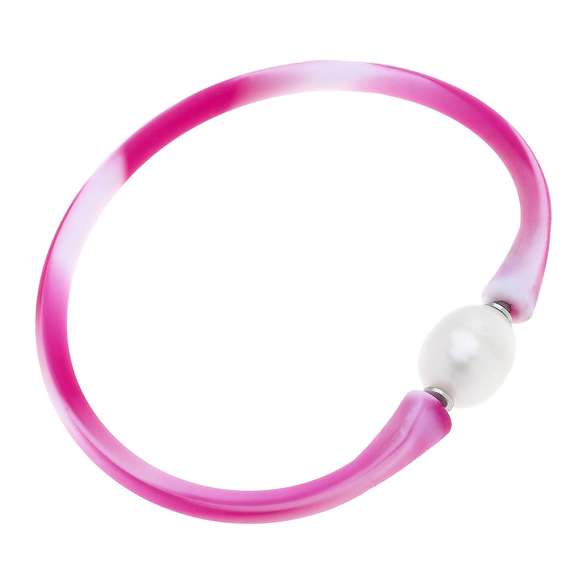 Bali Freshwater Pearl Silicone Bracelet (Multiple Colors)