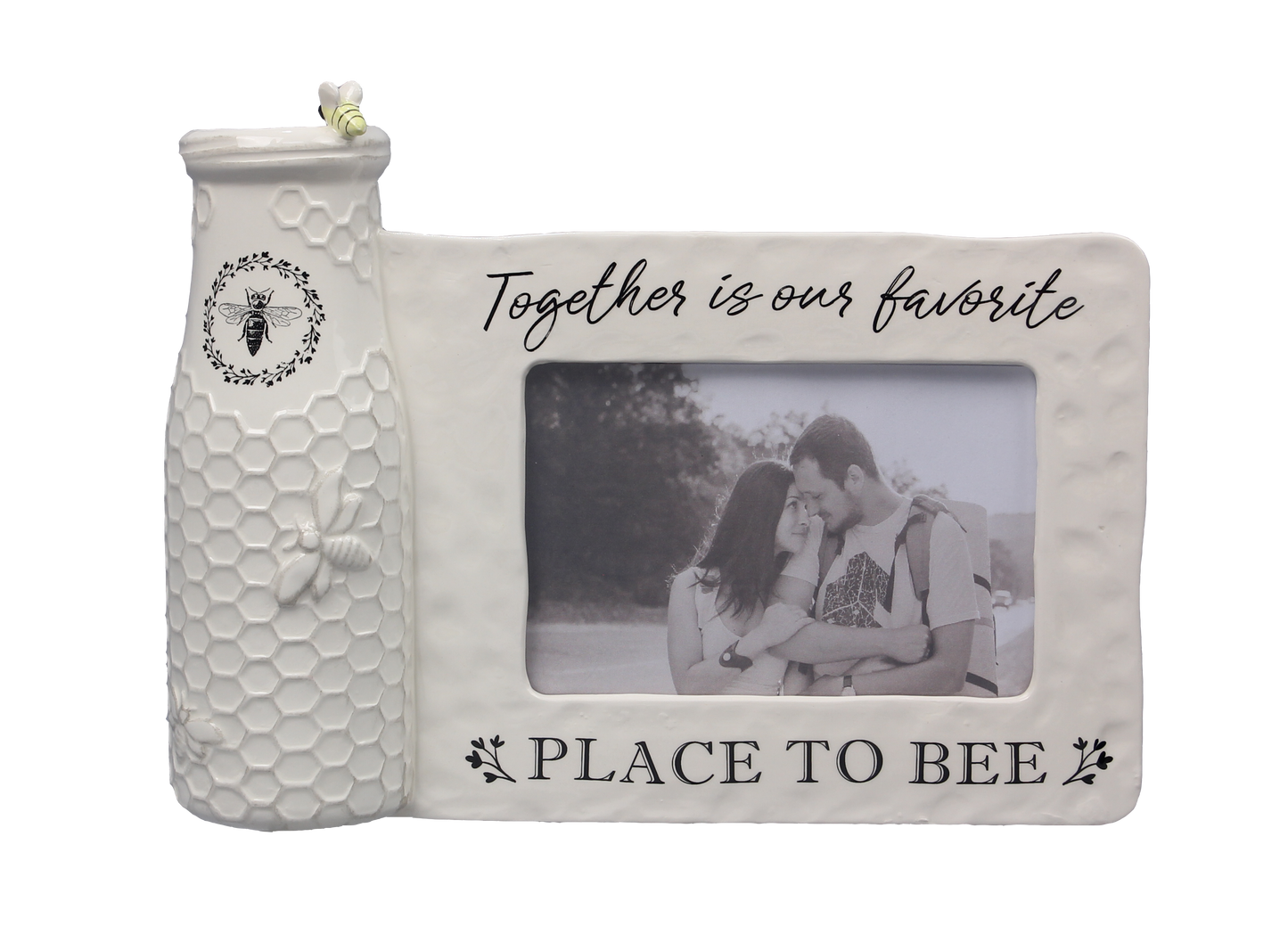 Ceramic Bee Vase w/Photo Frame