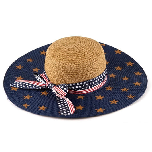USA Brown Straw Hat