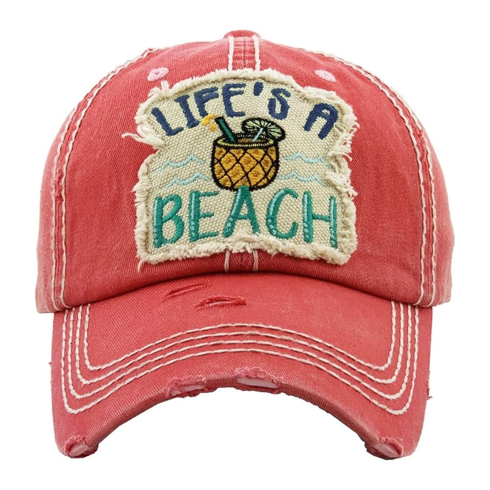 Life's A Beach Red Hat