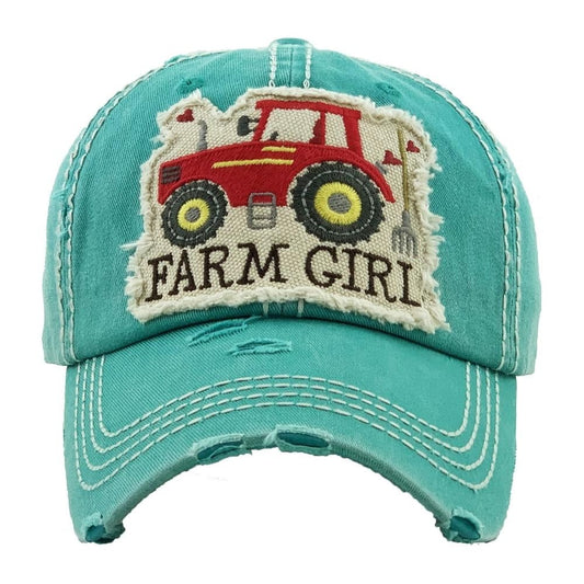 Farm Girl Turquoise Hat