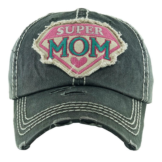 Super Mom Charcoal Hat