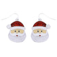 Santa Christmas Enamel Dangle Earrings