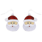 Santa Christmas Enamel Dangle Earrings