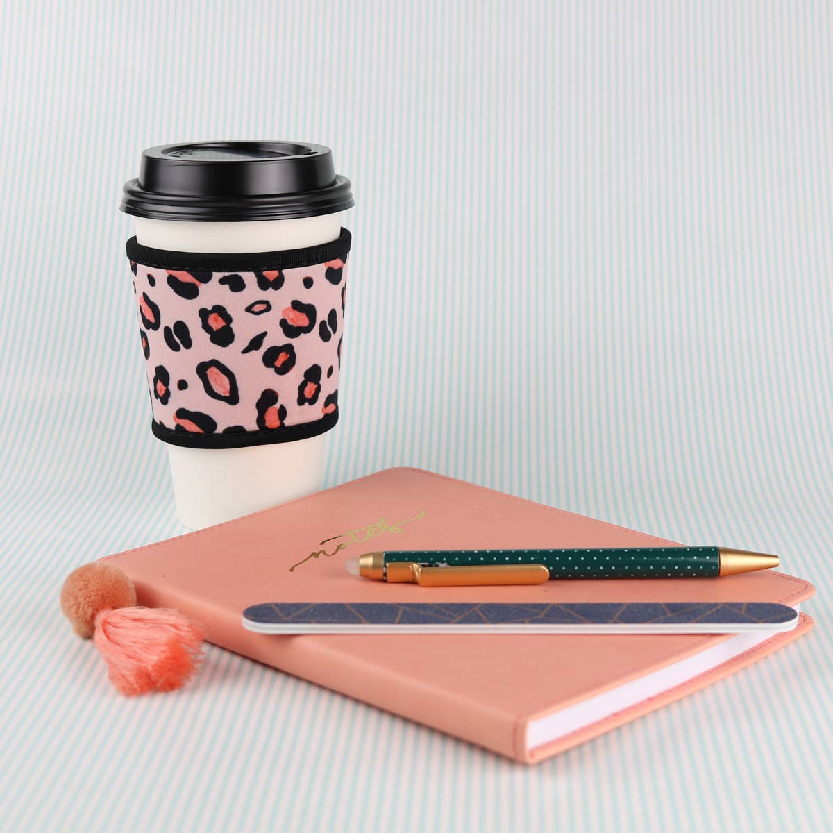 Brew Buddy Coffee + Hot Chocolate Sleeve | Pink Leopard