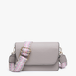 M2278 Noah Flapover Crossbody w/ Guitar Strap: Grey