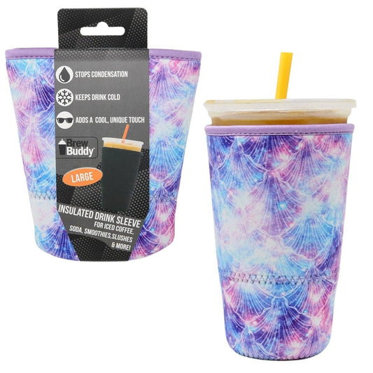 Brew Buddy Insulated Iced Coffee Sleeve - Mermaid: Large