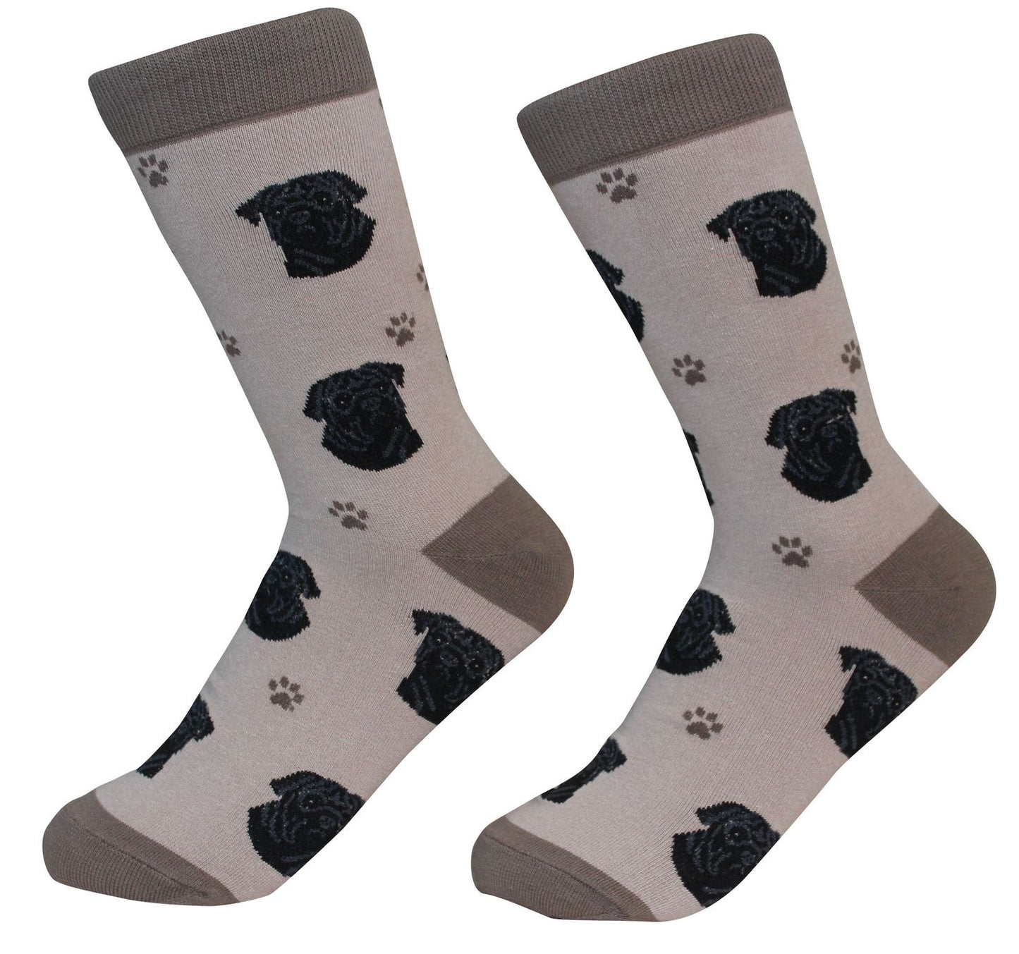 Pug Black Socks