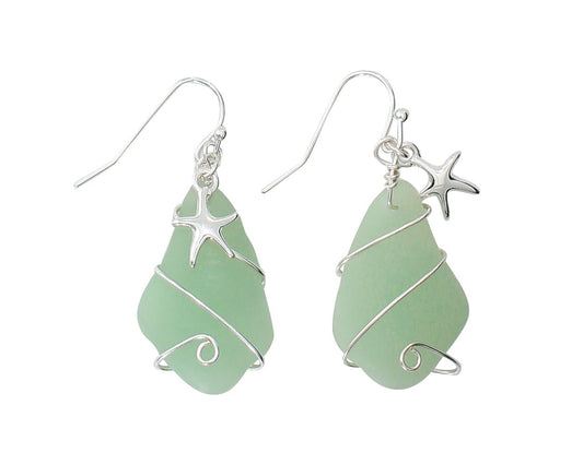 Sea Glass Starfish earrings