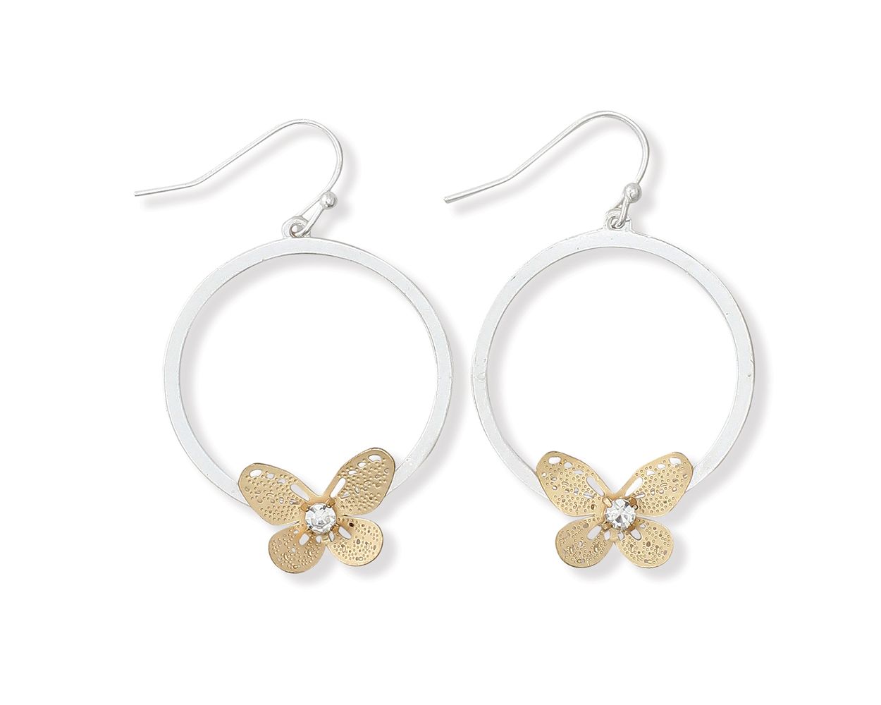 Two-Tone Butterflies Earrings