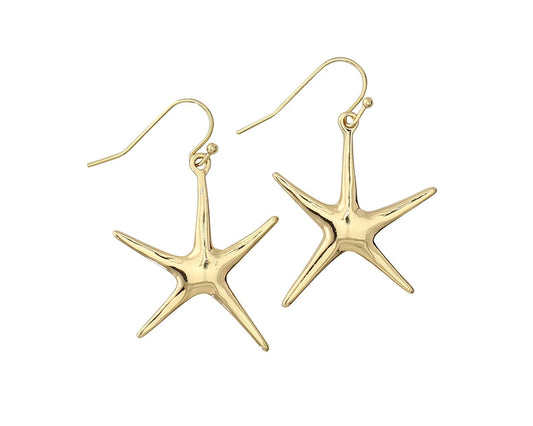 Gold Starfish Earrings