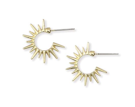 Gold Sunbursts Earrings