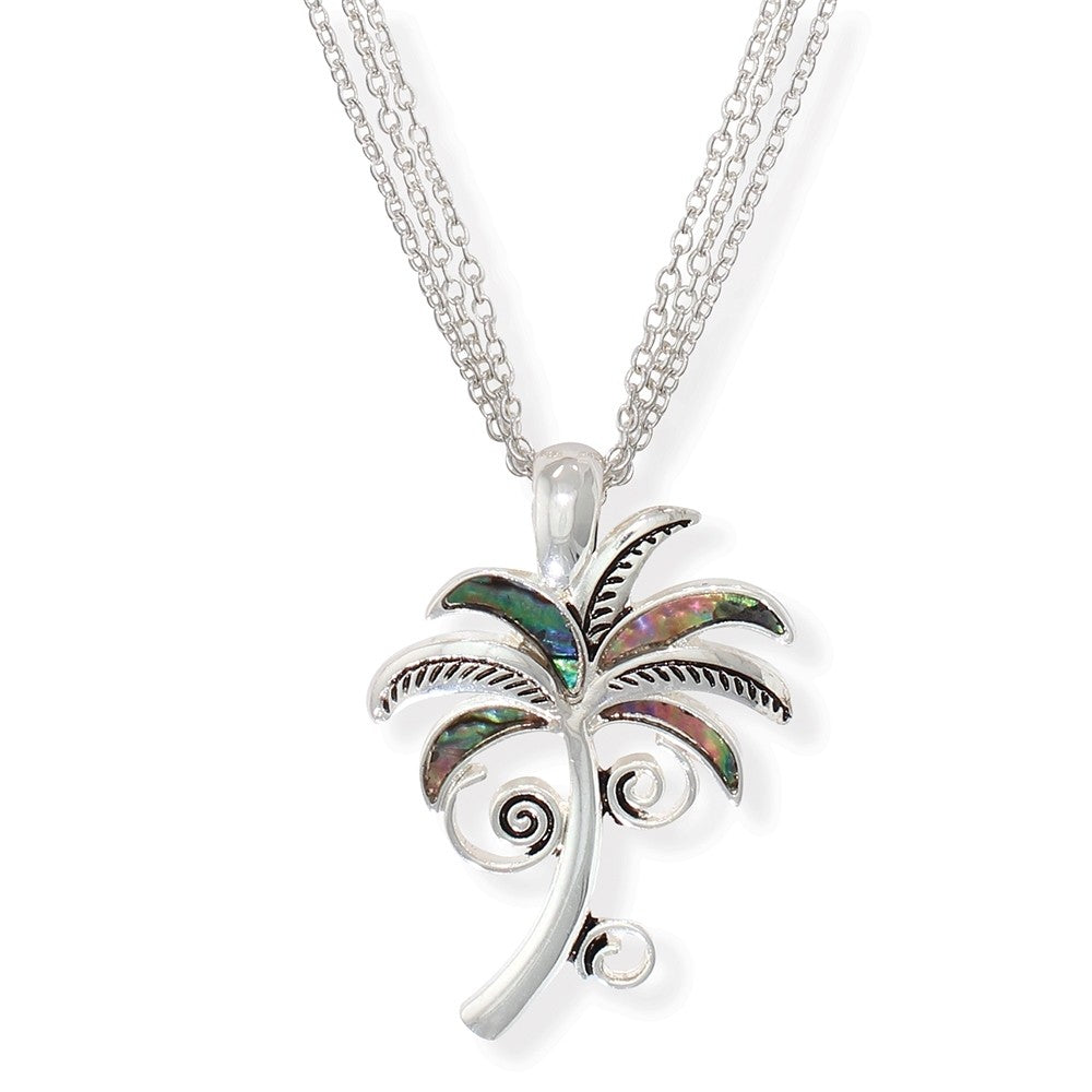 Palm Tree with Abalone Necklace