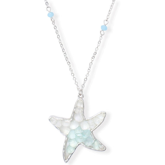 Sea Glass Starfish Necklace