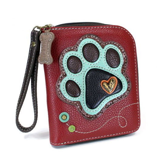 Paw Print Zip-Around Wallet