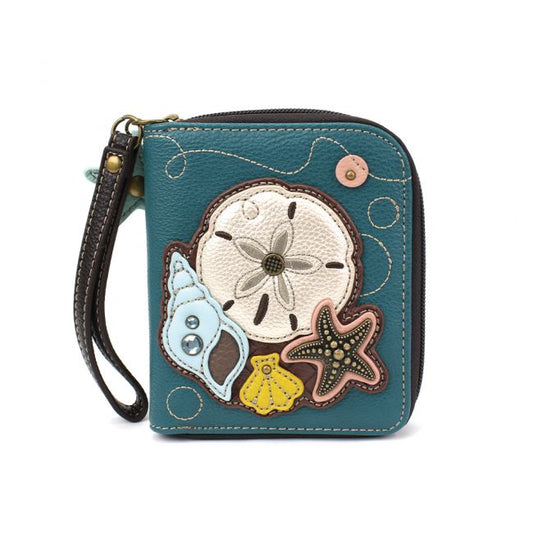 Sand Dollar Zip-Around Wallet