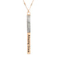 AMAZING GRACE HALF METAL STONE BAR PENDANT NECKLACE