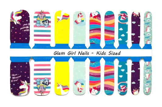Unicorns and Cupcakes KIDS SIZED Nail Wraps