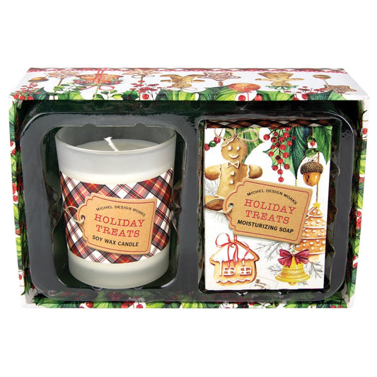 Poinsettia Candle and Soap Gift Set