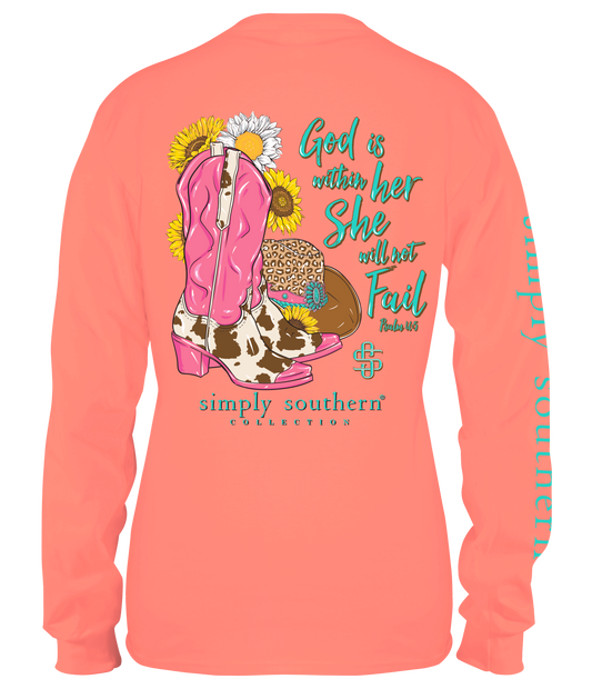 "God is With Her" Cowgirl Long Sleeve Shirt