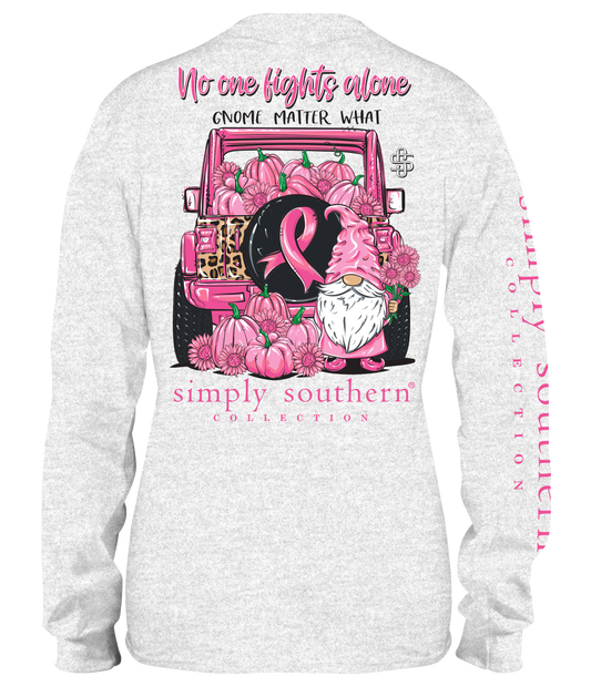 "No One Fights Alone" Breast Cancer Long Sleeve Shirt