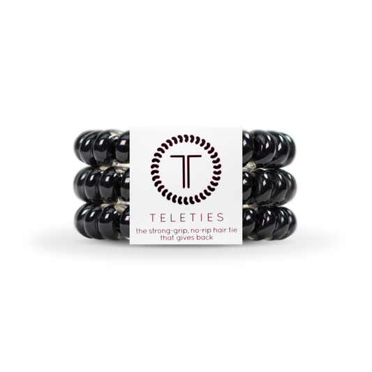 Large Jet Black Hair Ties