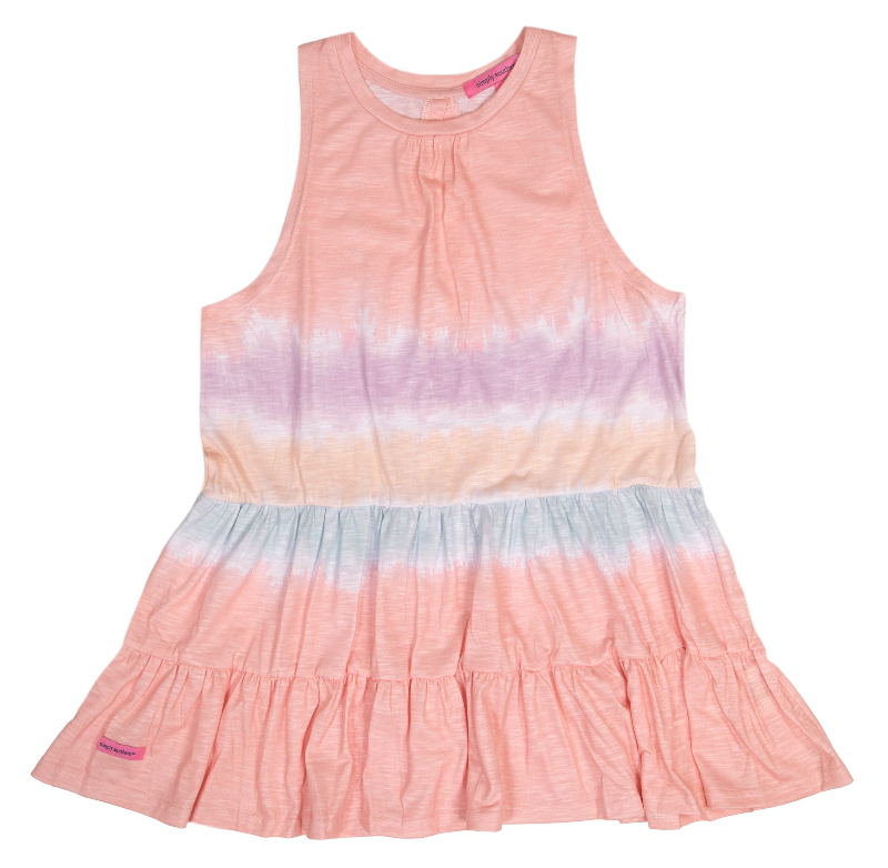 Tie Dye Gather Tank - Pink