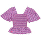 Shirred Blouse - Paisley Purple